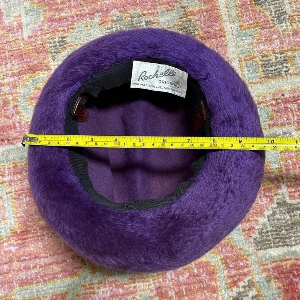 Vintage Rochelle Originals‎ Purple Fur Hat